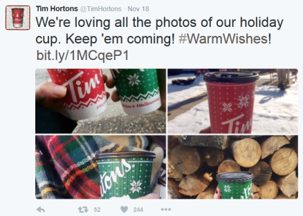 holiday cup tweet